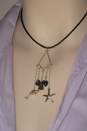 Ki*Lines Sand and Sea Spiritual Gemstone Pendant